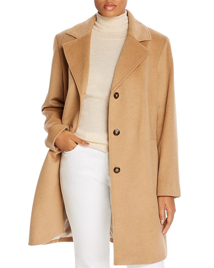 Besmetten opzettelijk ik ben trots Calvin Klein Plus Long Wool-blend Coat In Camel | ModeSens