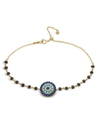 Bloomingdale's Fine Collection - Diamond, Blue Sapphire & Turquoise Bracelet in 14K Yellow Gold