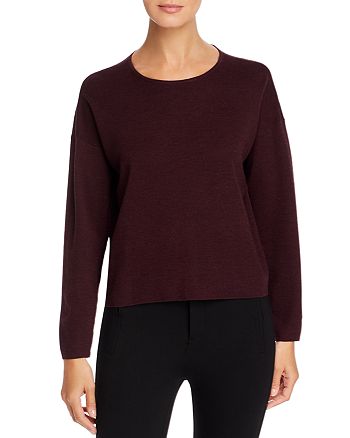 Eileen Fisher Petites Wool Cropped Crewneck Sweater | Bloomingdale's