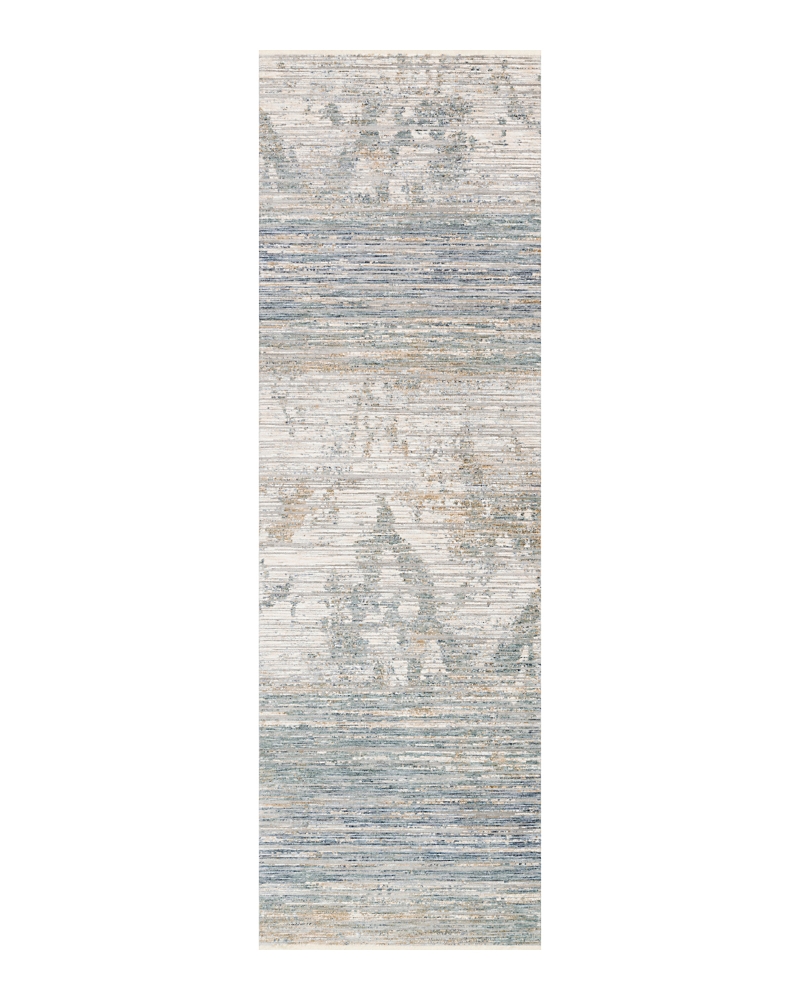 Loloi Pandora Pan-06 Runner Area Rug, 2'6 X 16' In Ivory/blue