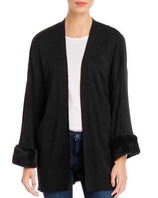 cardigan with fur cuffs