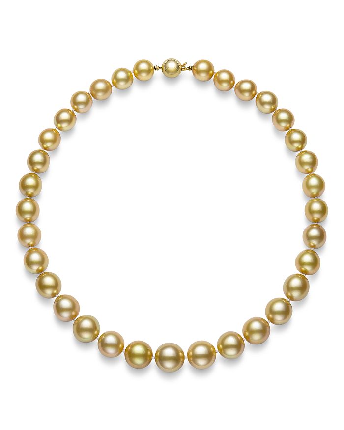 Bloomingdale's Golden South Sea Cultured Pearl Collar Necklace In 14k Yellow Gold, 17.5 - 100% Exclusive