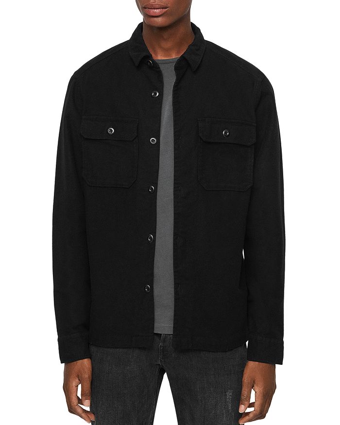 Allsaints Humboldt Regular Fit Button-down Shirt In Black