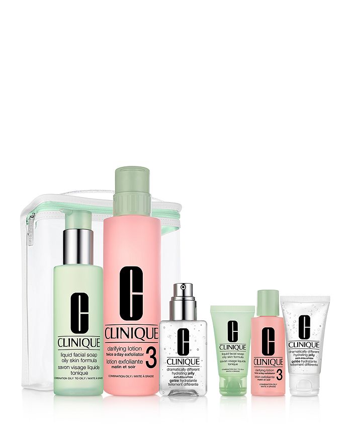 CLINIQUE GREAT SKIN ANYWHERE GIFT SET - COMBINATION, OILY SKIN ($98 VALUE),KK97Y9