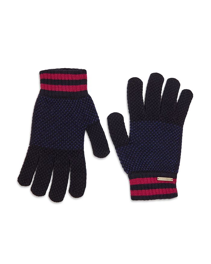 TED BAKER RUSHGLO TEXTURED KNIT GLOVES,MXO-RUSHGLO-XC9M