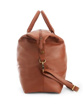 Leather Weekender Duffel Bag