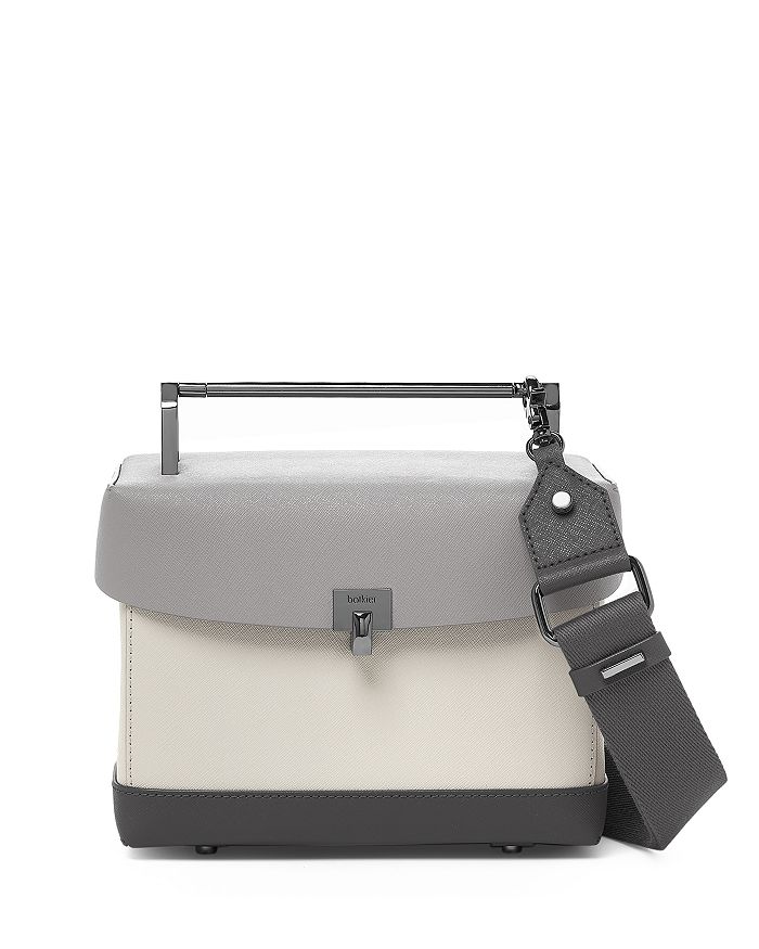 Botkier Lennox Lunchbox Crossbody In Pewter Colorblock gunmetal