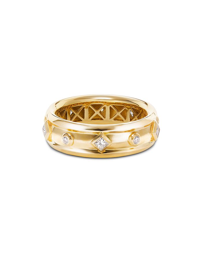 David Yurman 18K Yellow Gold Modern Renaissance Ring with Diamonds ...