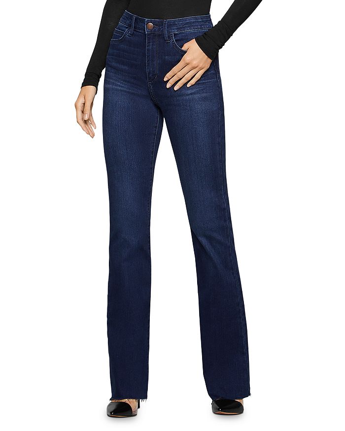 BCBGENERATION BCBGENERATION RAW-EDGE FLARED JEANS IN ABBIE,GBS2270575