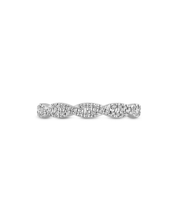 Hayley Paige For Hearts On Fire 18k White Gold Harley Go Boldly Braided Power Band With Diamonds & P