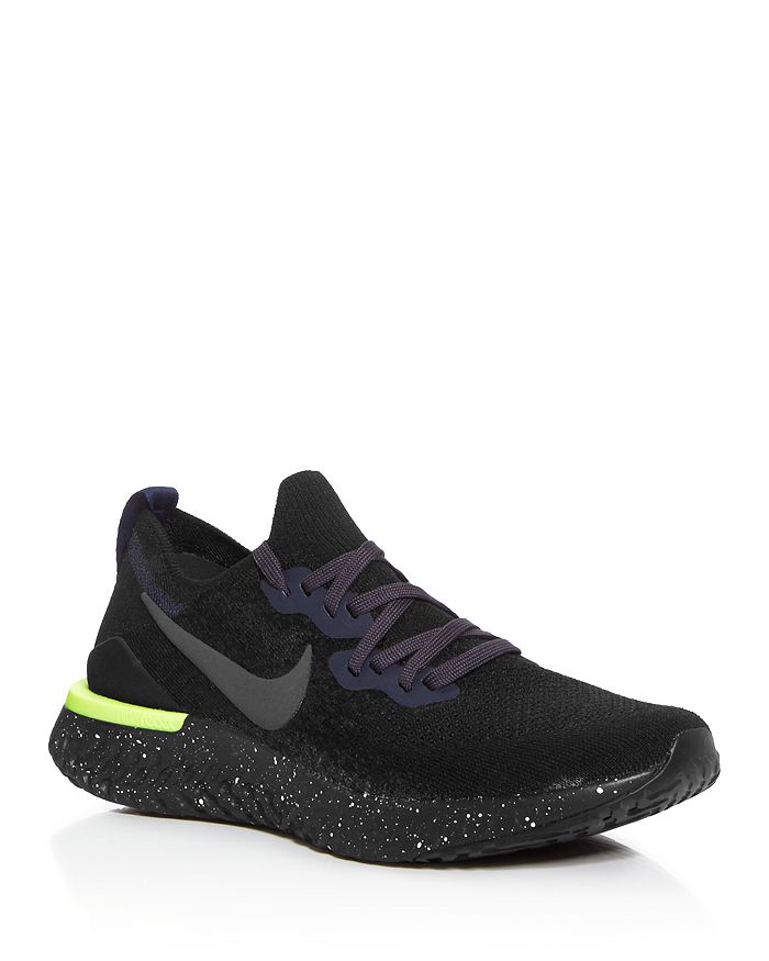 Nike Men's Epic React Flyknit 2 Se Low-top Sneakers In Black