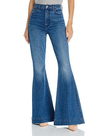 7 For All Mankind - High-Waist Mega Flare Jeans in Alpine