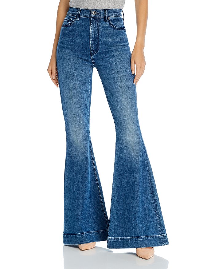 7 FOR ALL MANKIND HIGH-WAIST MEGA FLARE JEANS IN ALPINE,AU0555305