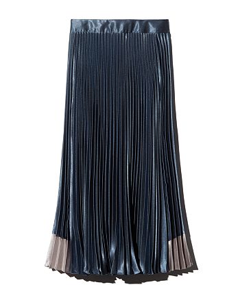 Ted Baker Glaycie Contrast Panel Pleated Midi Skirt | Bloomingdale's