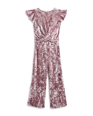 girls velour jumpsuit