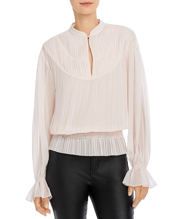 JOIE MUMBI PLEATED BLOUSE,19-5-A48H-TP03468