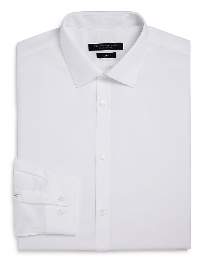 John Varvatos Rick Basic Slim Fit Dress Shirt In White