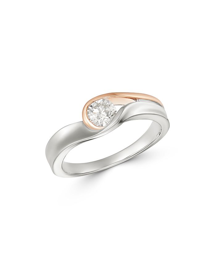 Bloomingdale's Diamond Ring In 14k White & Rose Gold, 0.50 Ct. T.w. - 100% Exclusive In White/rose Gold