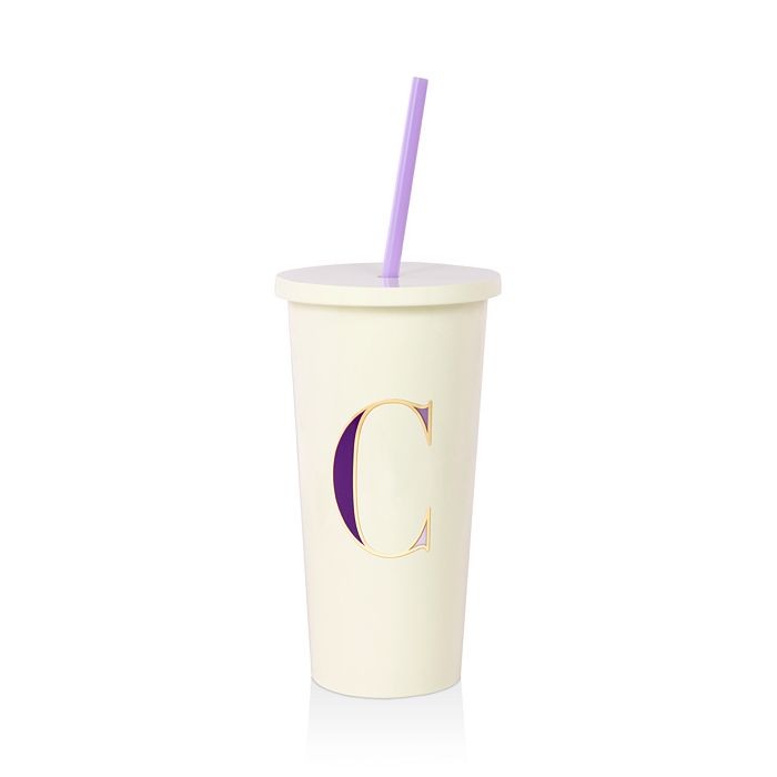 kate spade new york Initial Tumbler with Straw Bloomingdale's