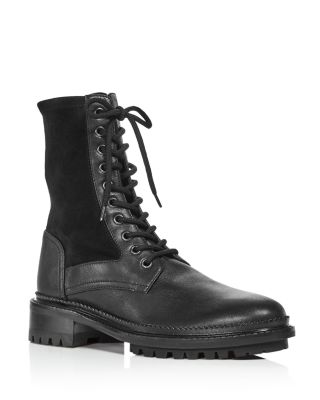 black heeled military boots