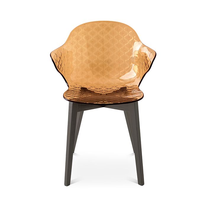 Calligaris St. Tropez Graphite Chair In Graphite/amber