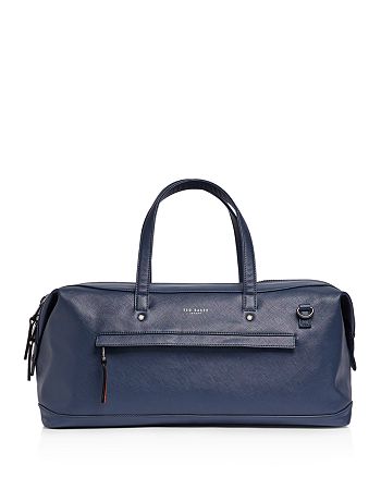Ted Baker Patche Crossgrain Leather Holdall | Bloomingdale's