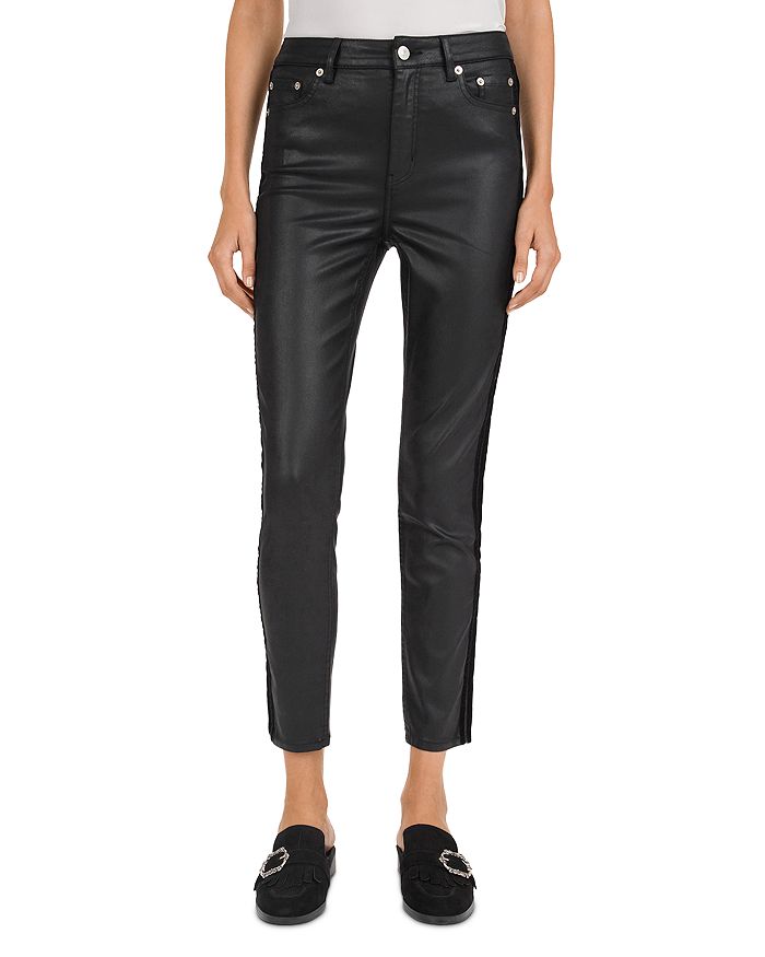 The Kooples Lizy Mid-Rise Slim-Leg Jeans in Black | Bloomingdale's