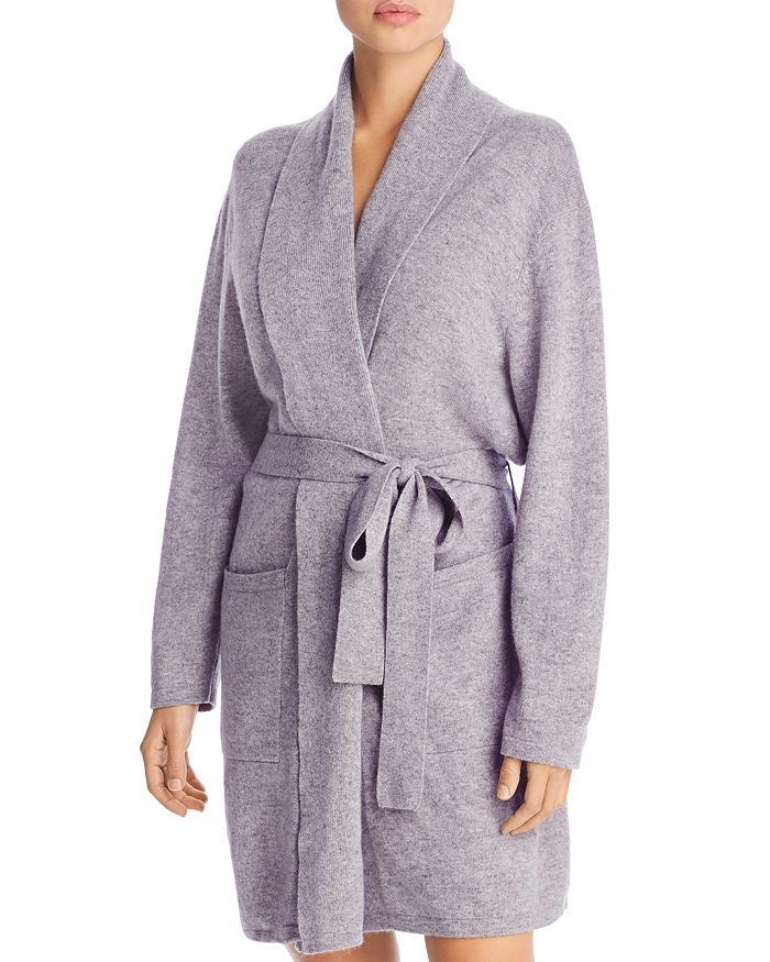Arlotta Cashmere Blend Short Dressing Gown - 100% Exclusive In Elderberry