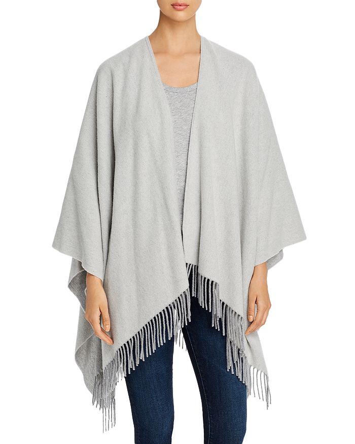 Eileen Fisher Fringe Trim Ruana | Bloomingdale's
