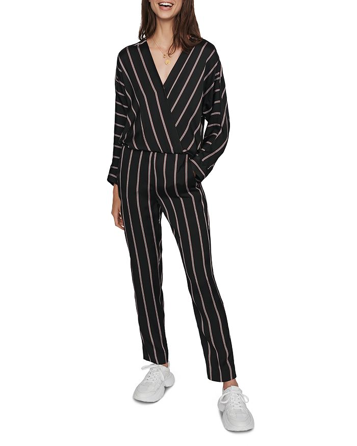 Maje Pandomi Striped Crossover Jumpsuit Bloomingdale s