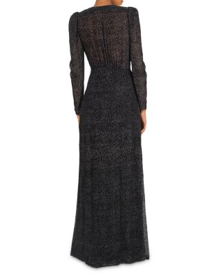 chinese dress ladies Lina Velvet Burnout Maxi Dress