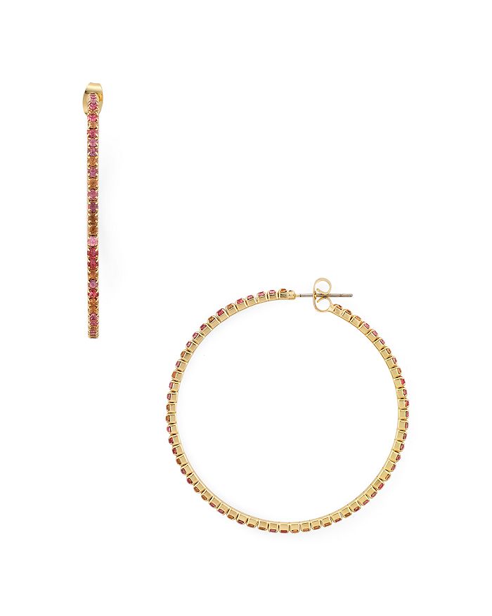 Aqua Crystal Hoop Earrings - 100% Exclusive In Pink