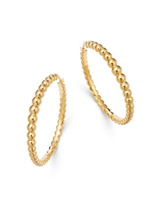 Roberto Coin 18K Yellow Gold Oro Classiz Beaded Hoop Earrings ...