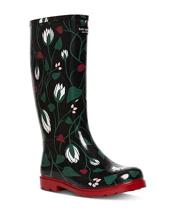 kate spade new york Women's Renata Floral Print Tall Rain Boots |  Bloomingdale's