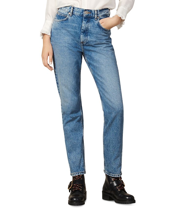 Sandro Jen High-Rise Jeans in Blue Vintage | Bloomingdale's