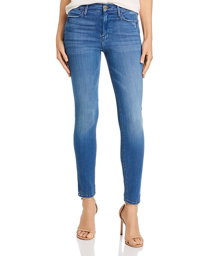 FRAME Le High Skinny Jeans in Blue Lagoon | Bloomingdale's
