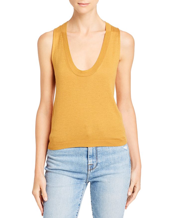 7 FOR ALL MANKIND SCOOPED KNIT TANK,AN5559H164