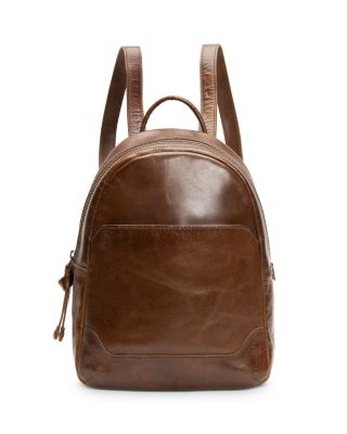 frye leather backpack