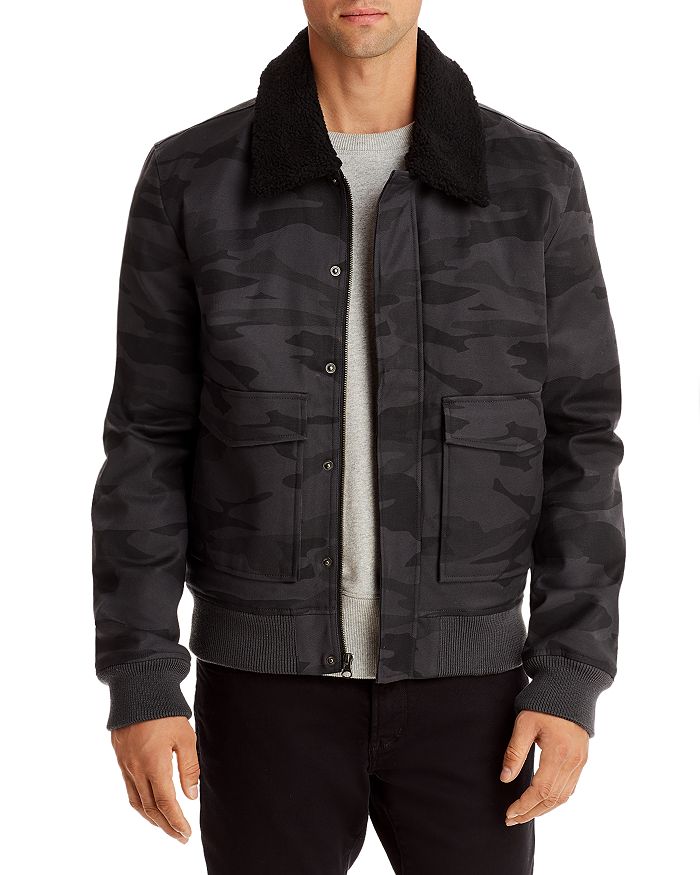 Sherpa collar sales bomber jacket