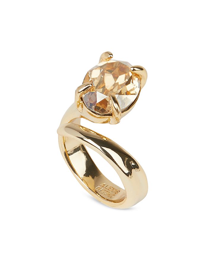 ALEXIS BITTAR CAPPED CRYSTAL BYPASS RING,AB94R0017