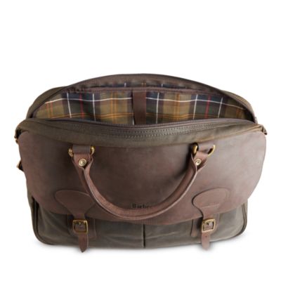 Waxed Cotton & Leather Briefcase