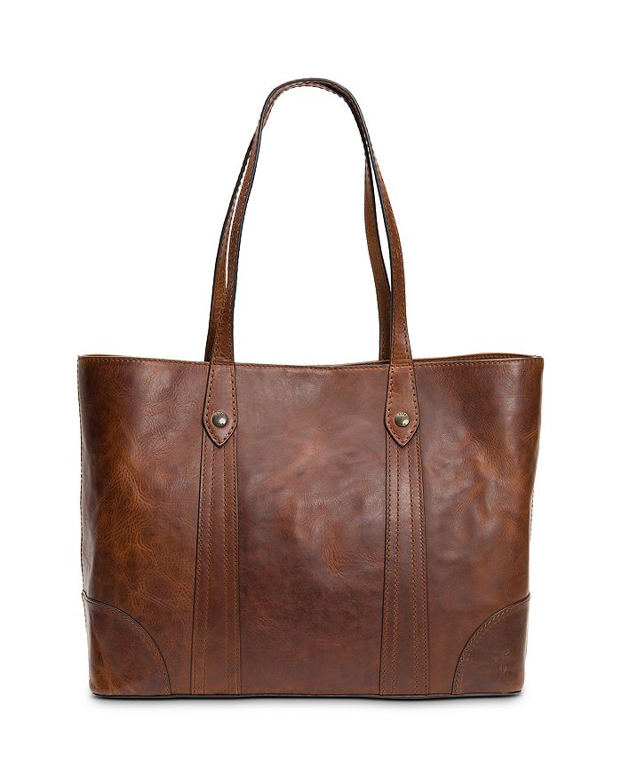 Frye Melissa Leather Shopper - Brown In Cognac/brass