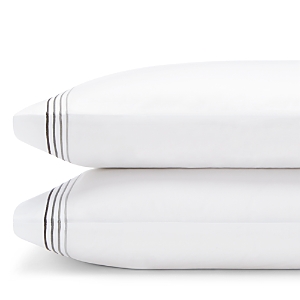 Frette Cruise Standard Pillowcase, Pair - 100% Exclusive In White/slate Gray