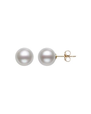 Bloomingdale's Fine Collection - Cultured Freshwater Pearl Stud Earrings in 14K Yellow Gold