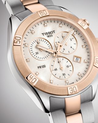 PR100 Link Bracelet Diamond Chronograph, 38mm