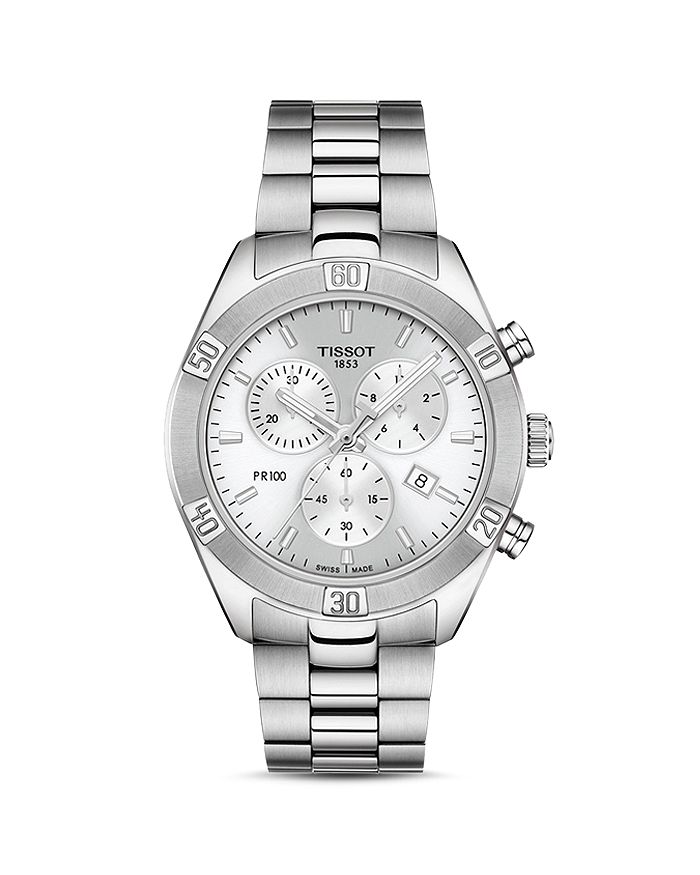 Tissot PR 100 Sport Chic Link Bracelet Chronograph 38mm