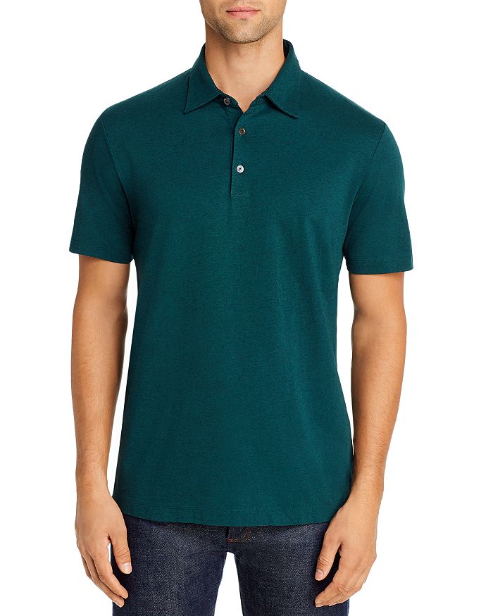 Theory Bron Regular Fit Polo Shirt In Vetiver Multi