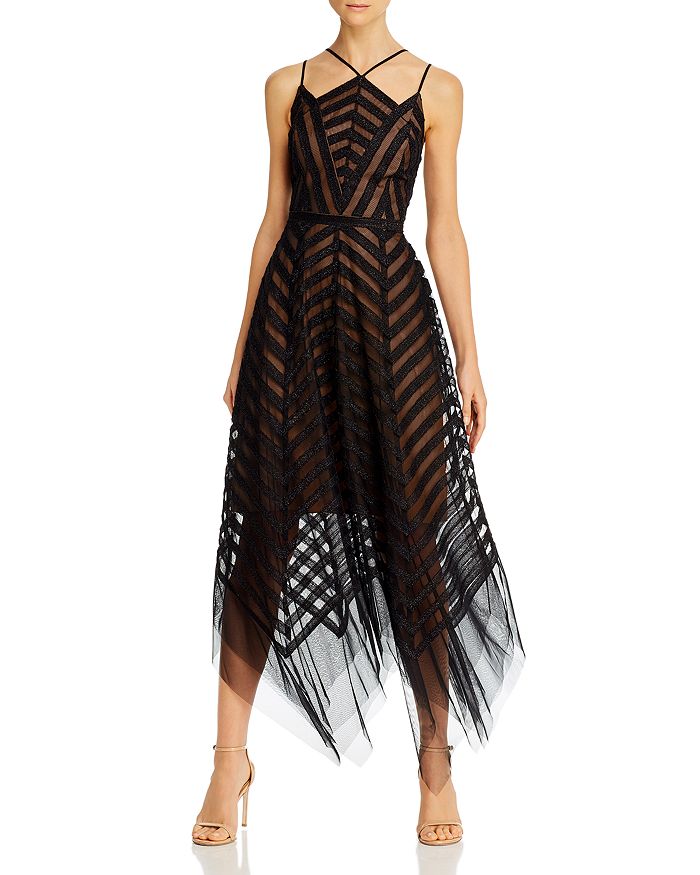 Metallic striped new arrivals handkerchief dress