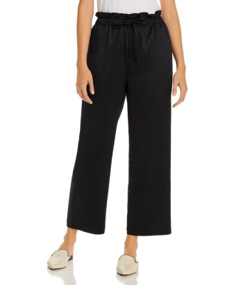 Eileen Fisher Petites Satin Drawstring Ankle Pants - 100% Exclusive ...