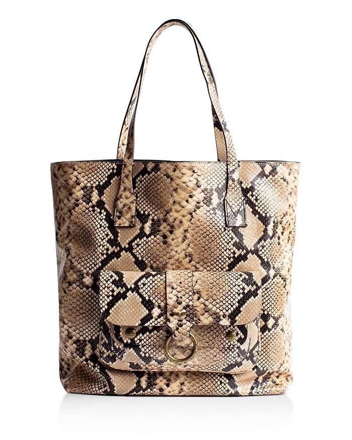 Zadig & Voltaire Kate Snake Print Shopper Tote In Desert ModeSens